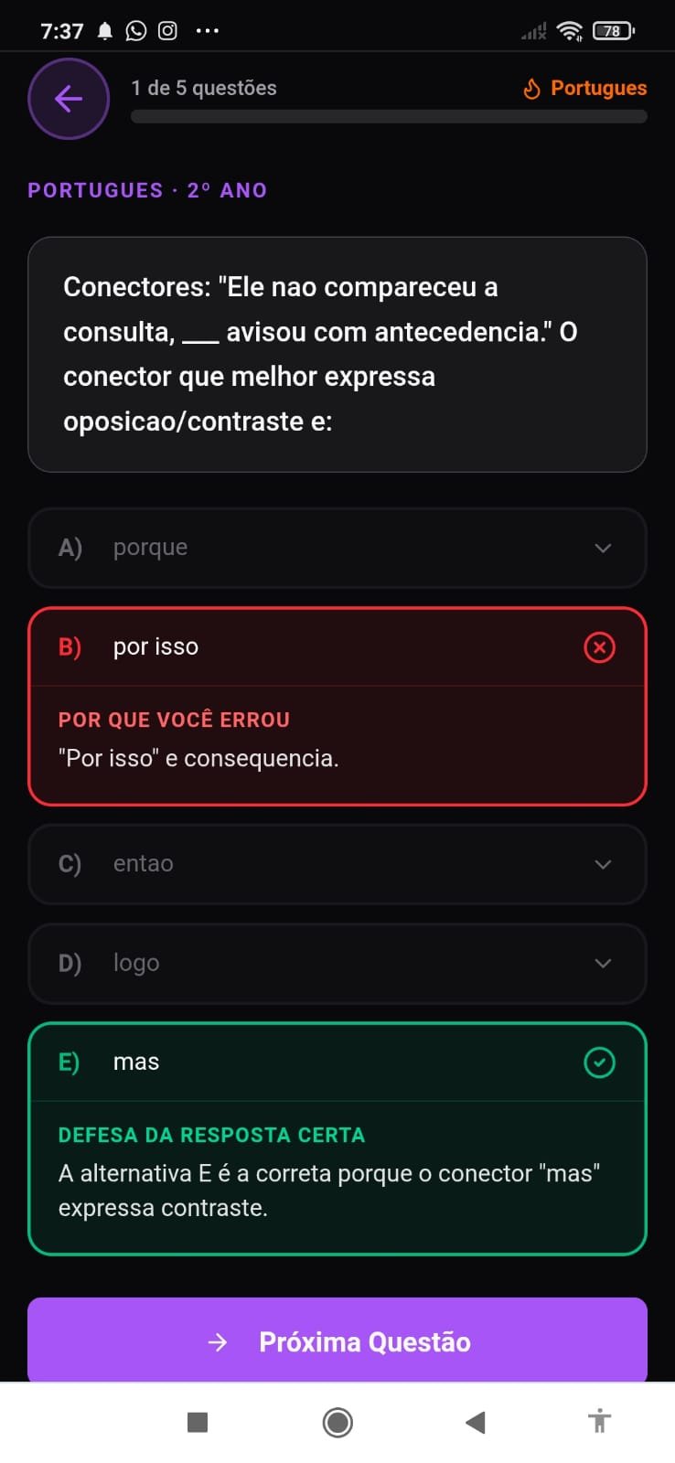 Questões Pulsar Prep 1B